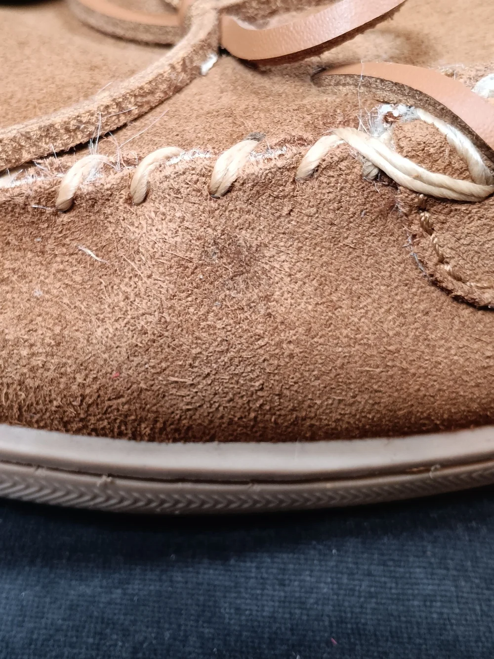 My Slippers Men’s Brown Suede Moccasin Slip-Ons with Faux Fur Lining